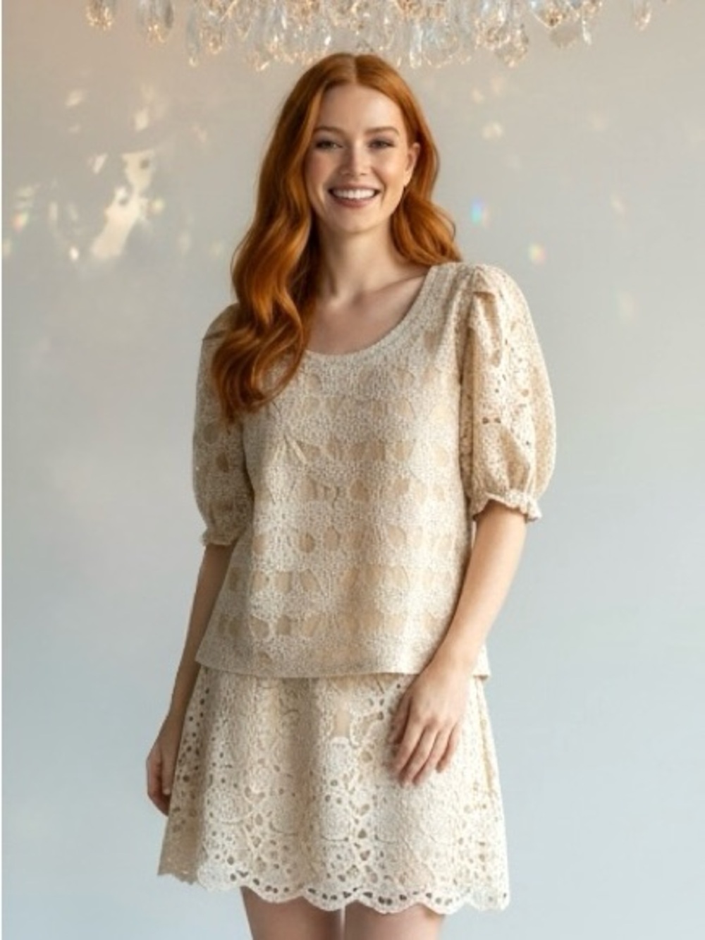 Solitaire Embroidery Cotton/Rayon Top, XXL